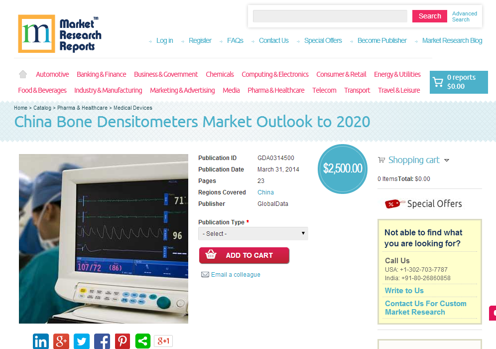 China Bone Densitometers Market Outlook to 2020'