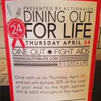 Dine with Penn6 April 24th and they will donate 33%!