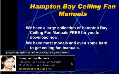 Hampton  Bay ceiling fan manuals'