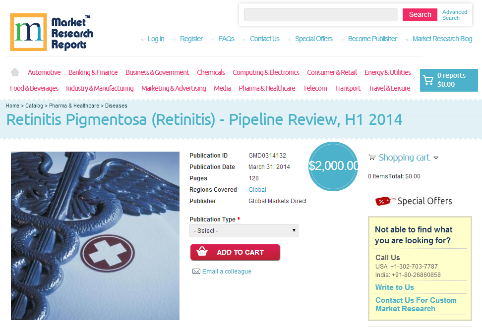 Retinitis Pigmentosa (Retinitis) - Pipeline Review, H1 2014'
