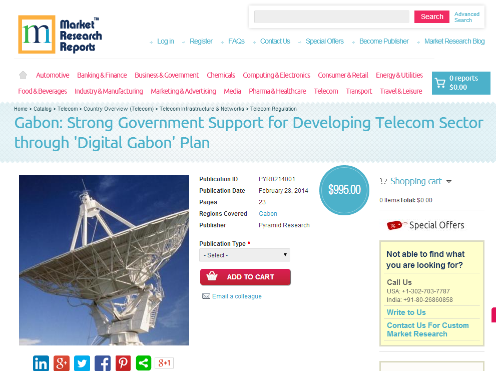 Gabon - Strong Government Support for Developing Telecom Sec'