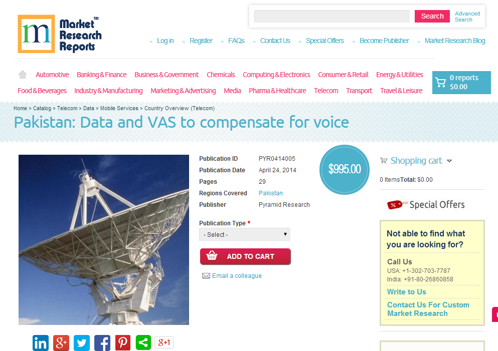 Pakistan - Data and VAS to compensate for voice'