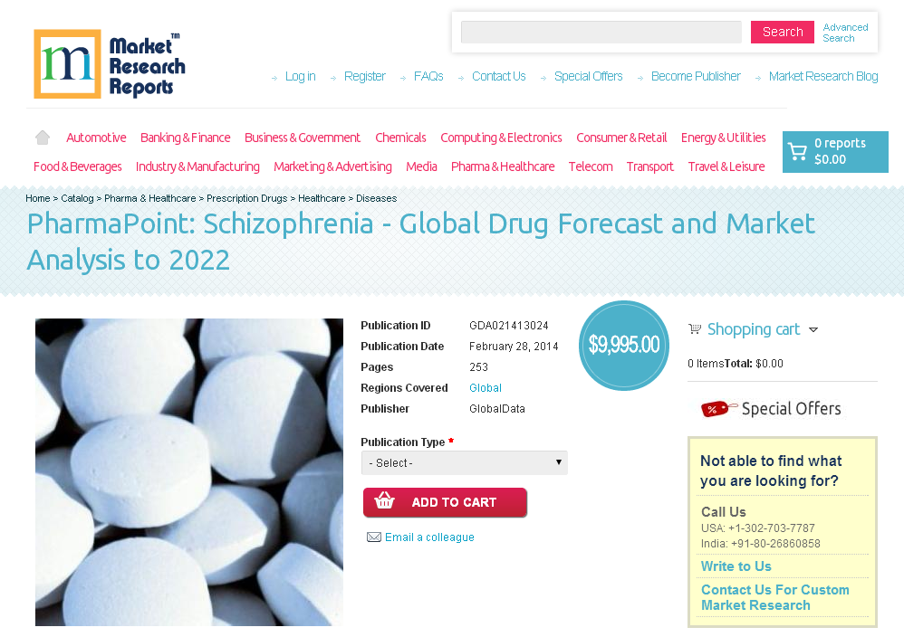 Schizophrenia: Global Drug Forecast &amp;amp; Market Analysi'