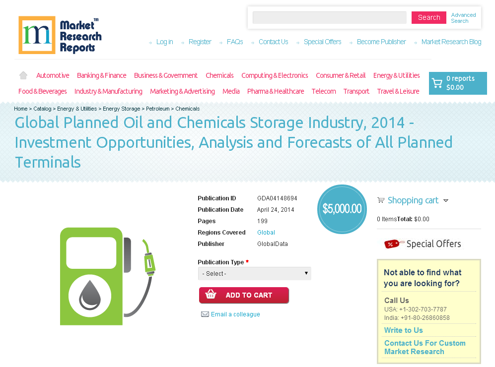 Global Planned Oil and Chemicals Storage Industry, 2014'