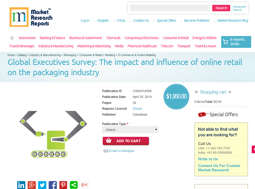 Impact and Influence of Online Retail on the Packaging Indus'