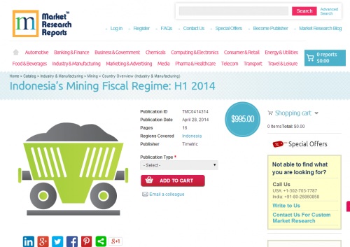 Indonesia Mining Fiscal Regime - H1 2014'