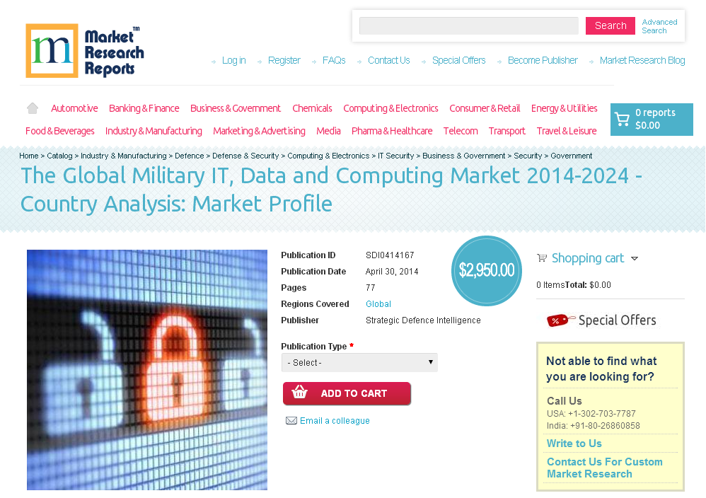 Global Military IT, Data and Computing Market 2014-2024'