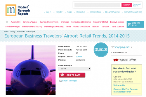 European Business Travelers Airport Retail Trends 2014-2015'