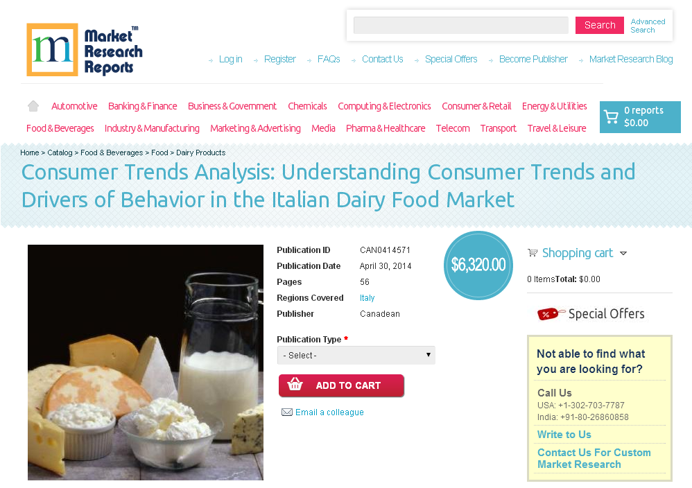 Italian Dairy Food Market'