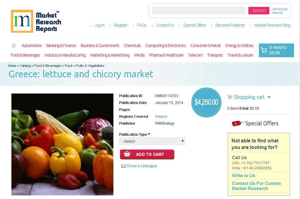 Greece Lettuce and Chicory Market'