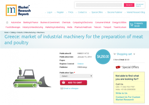 Greece - Market of Industrial Machinery for the Preparation'