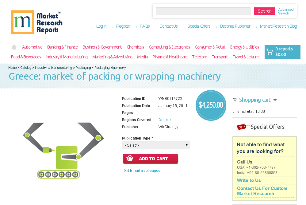 Greece - Market of Packing or Wrapping Machinery'