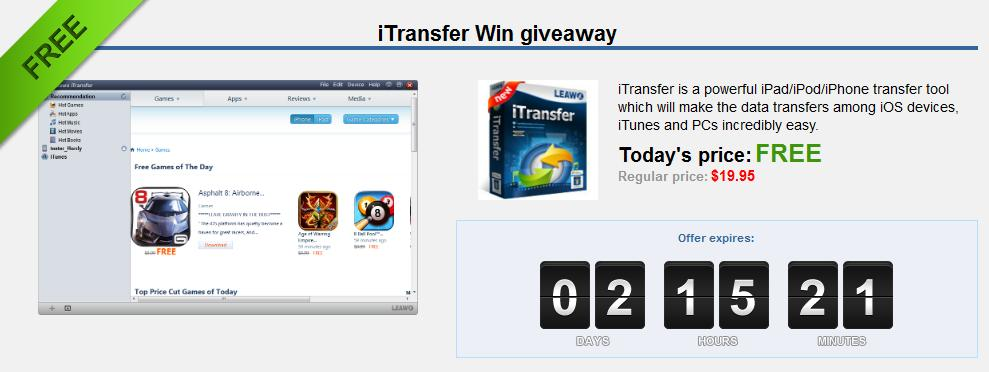 Leawo iTransfer Giveaway'