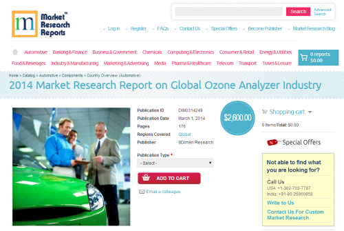 2014 Market Research Report Global Ozone Analyzer Industry'