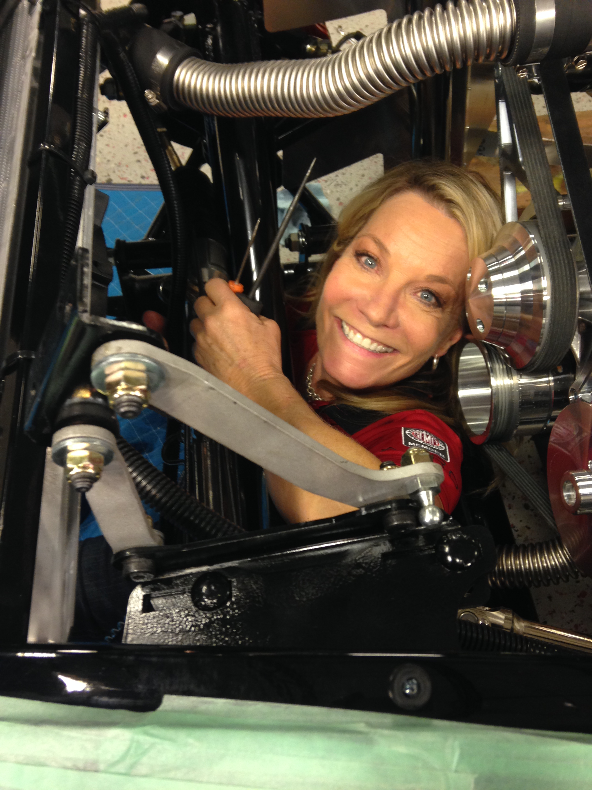 Jo Coddington during the Factory Five Racing build'