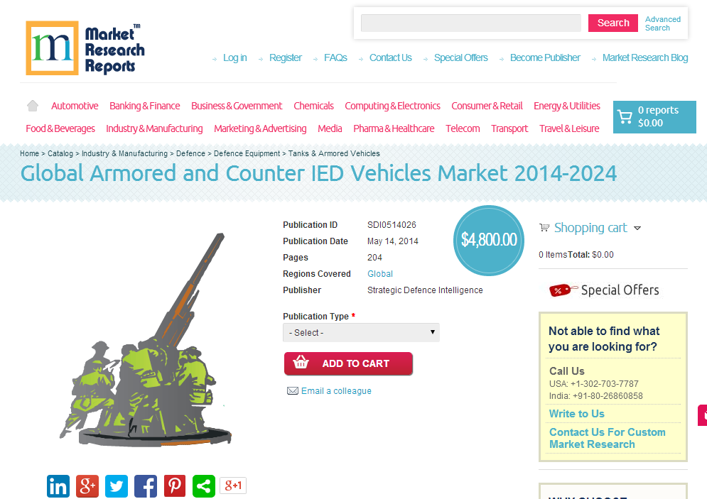 Global Armored and Counter IED Vehicles Market 2014-2024'
