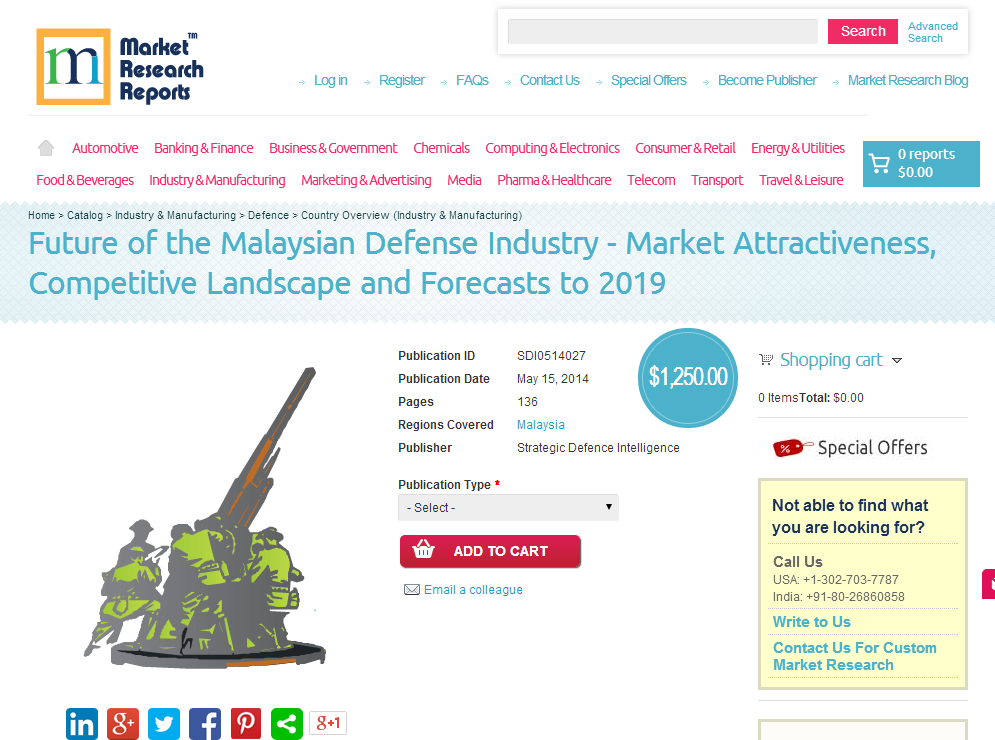 Future of the Malaysian Defense Industry to 2019'