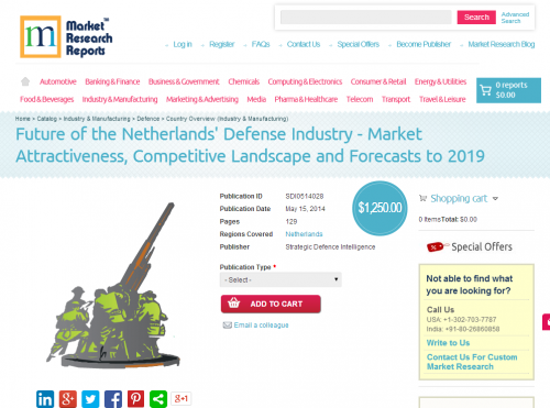 Netherlands Defense Industry to 2019'