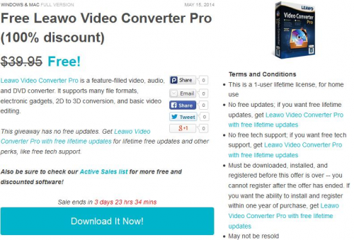 Leawo Video Converter Pro Giveaway'