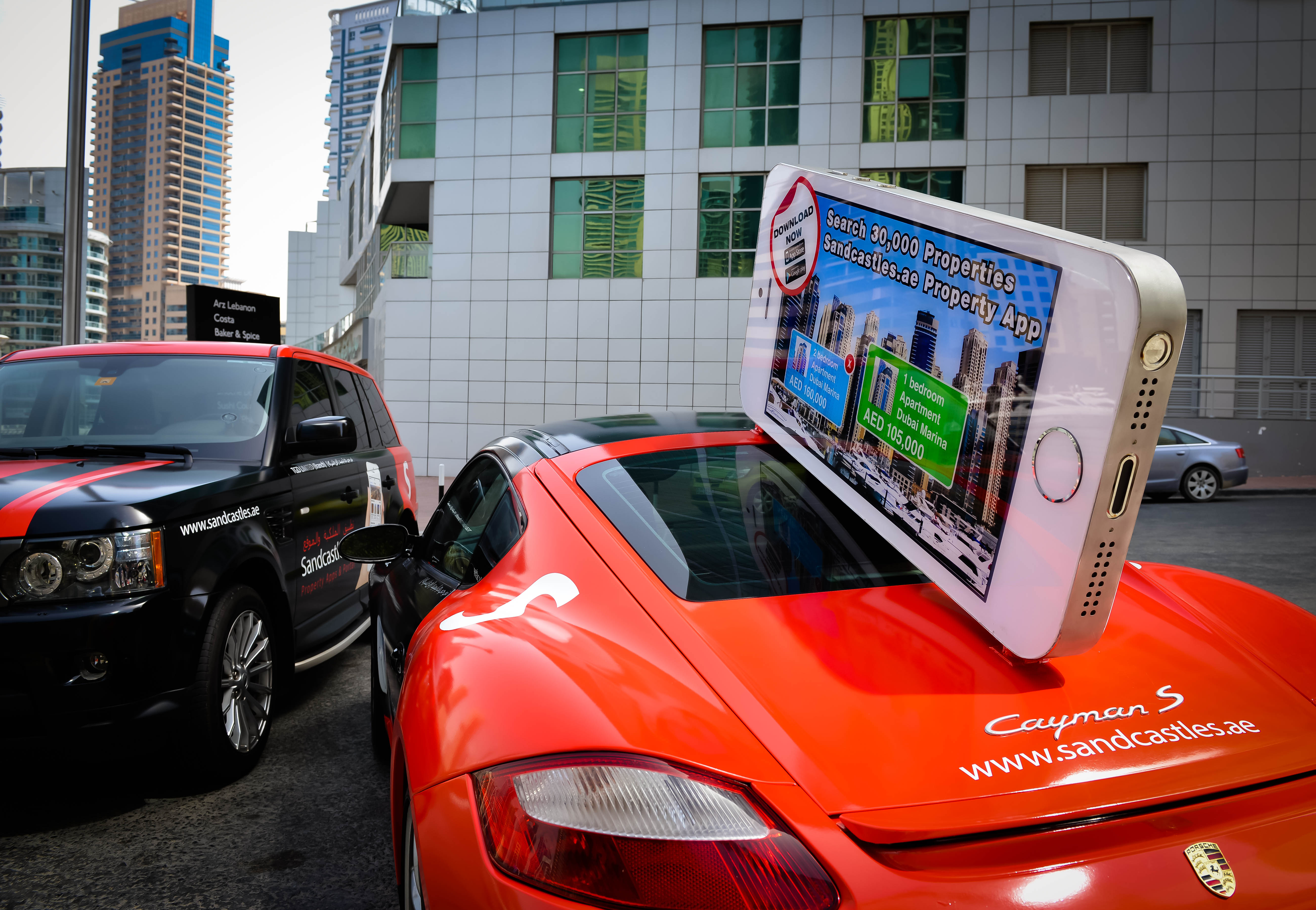 Porsche, Range Rover and Iphone by Sandcastles.ae'
