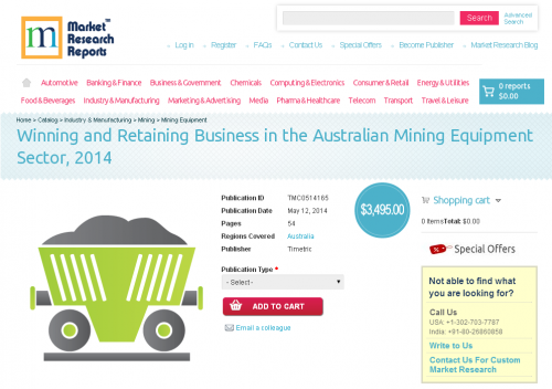 Australian Mining Equipment Sector, 2014'