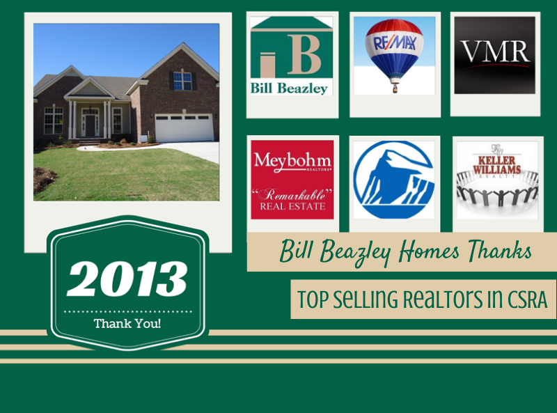 Bill Beazley Homes Thanks Top Selling Realtors in CSRA