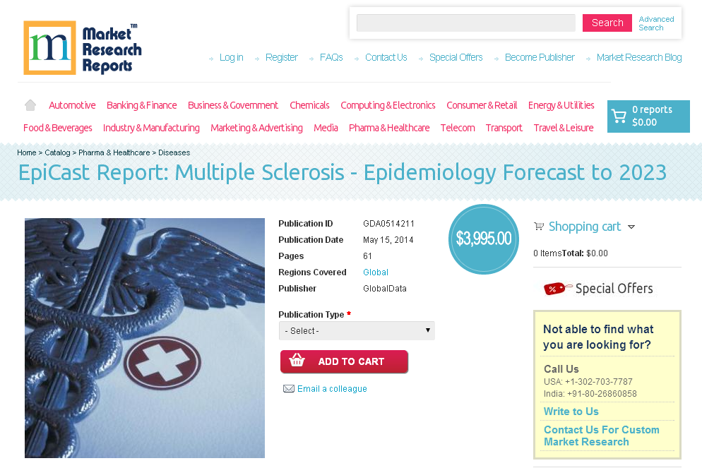 Multiple Sclerosis - Epidemiology Forecast to 2023'