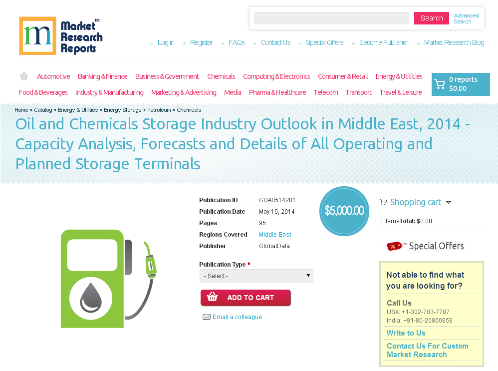 Middle East: Oil and Chemicals Storage Industry Outlook 2014'