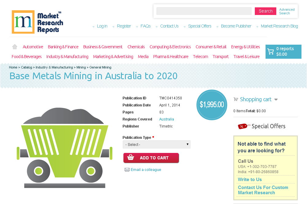 Base Metals Mining in Australia to 2020'