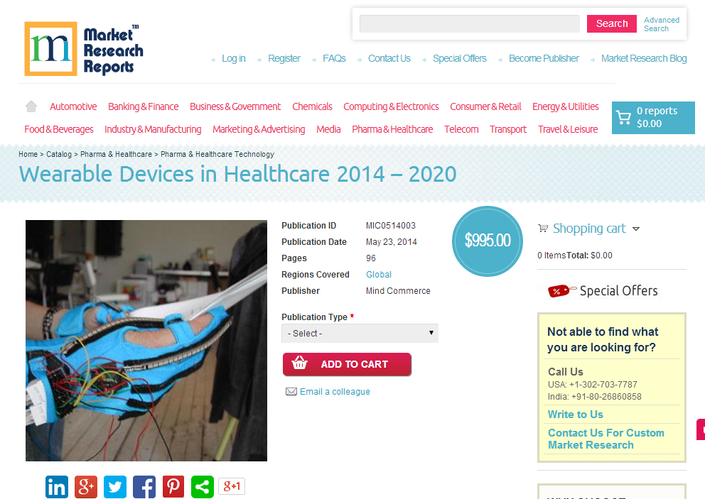 Wearable Devices in Healthcare 2014 - 2020'