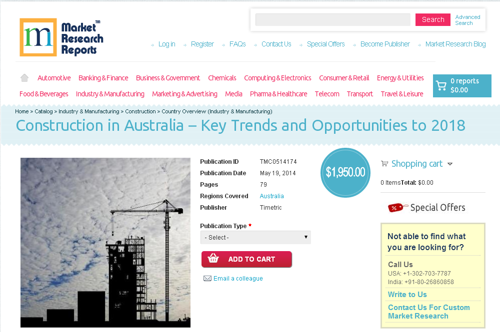 Construction in Australia Key Trends and Opportunities 2018'
