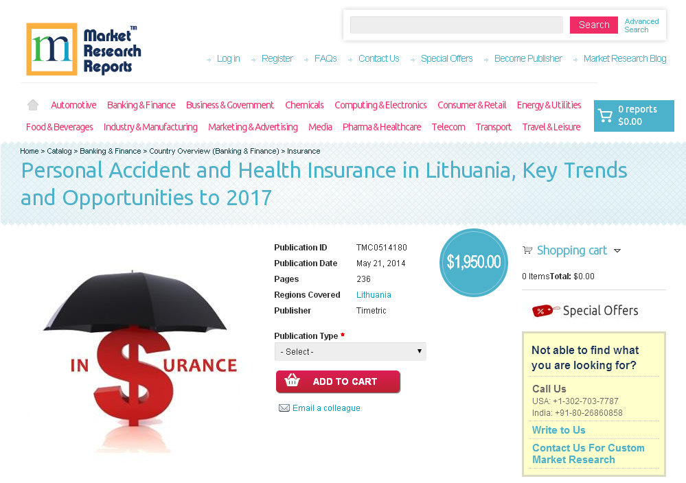 Personal Accident and Health Insurance in Lithuania to 2017'