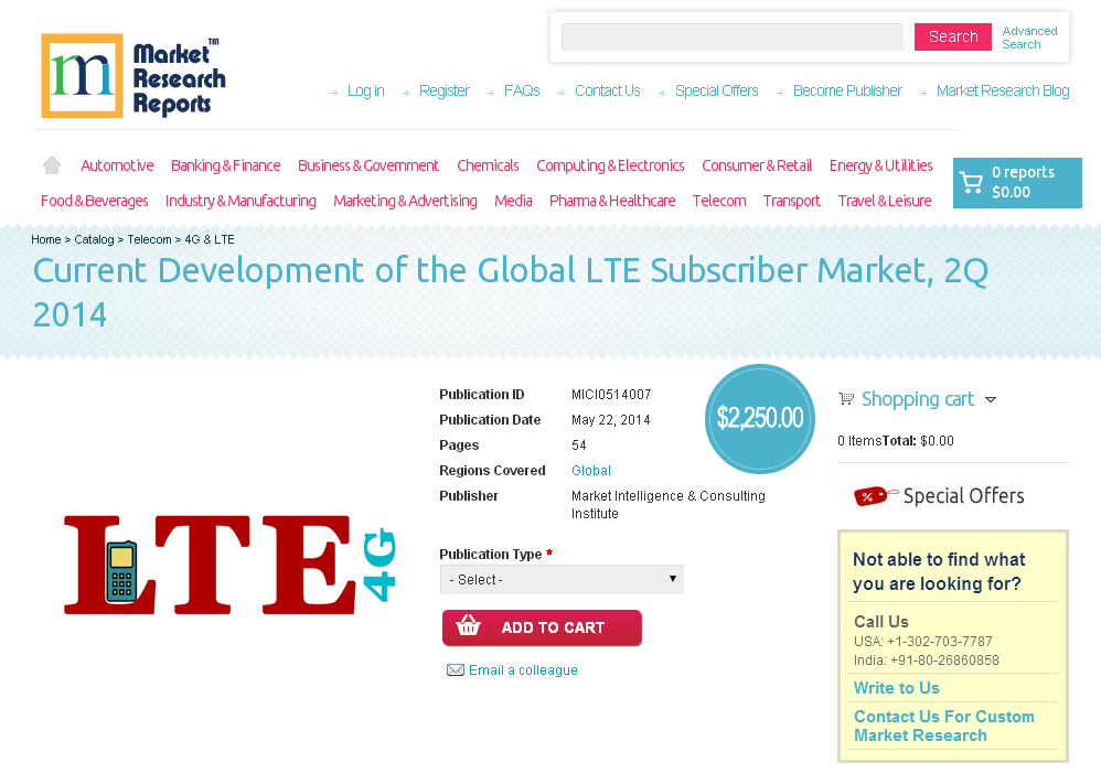 Current Development of the Global LTE Subscriber Market'