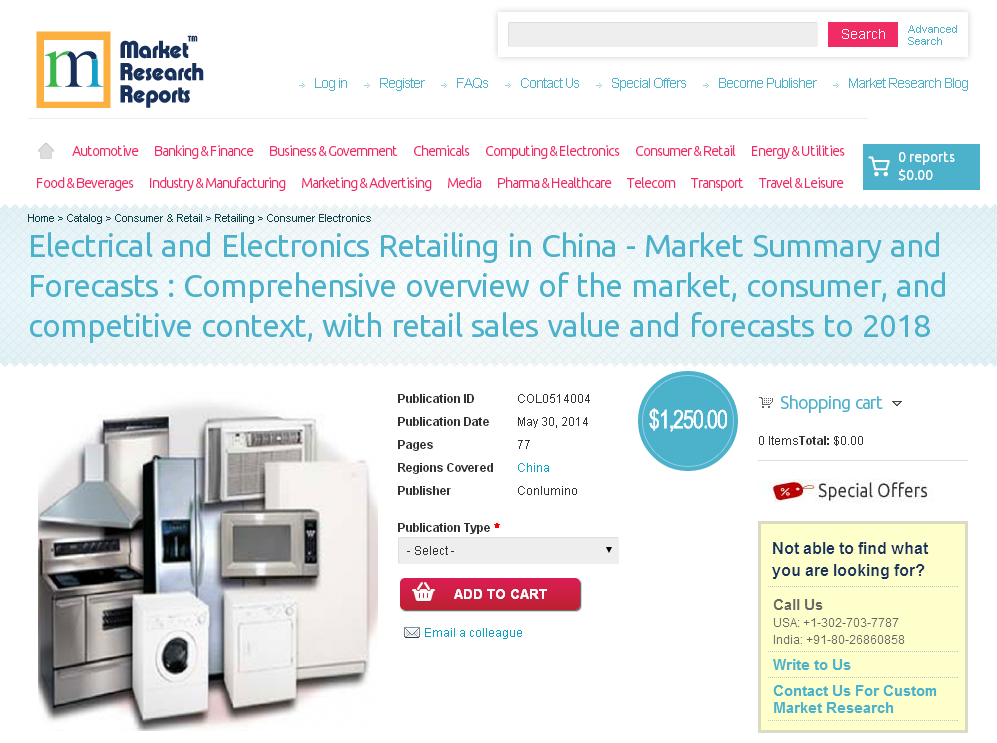 Electrical and Electronics Retailing in China Market Summary'