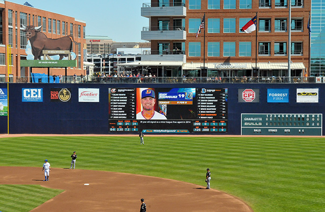 Lighthouse LED Video Display at Durham Bulls Athletic Park