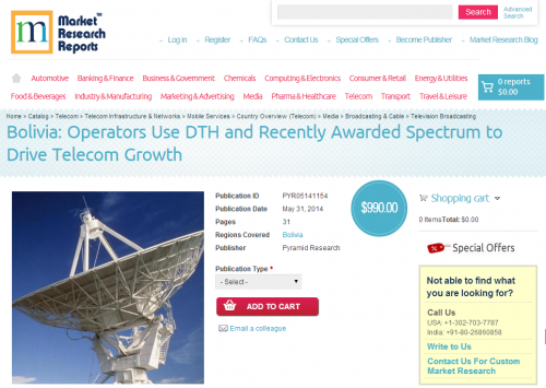Bolivia Operators Use DTH and Recently Awarded Spectrum'
