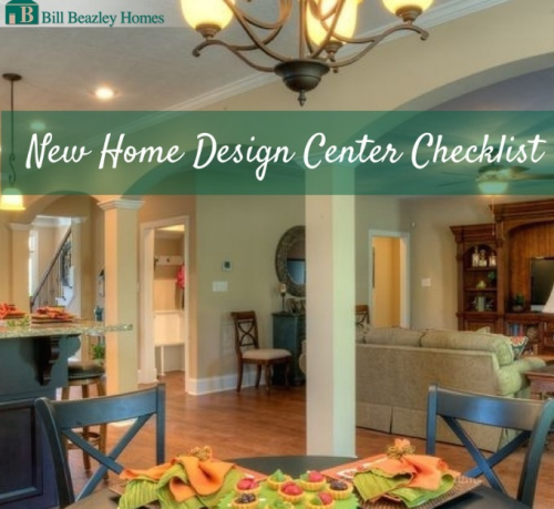 New Home Design Center Checklist'