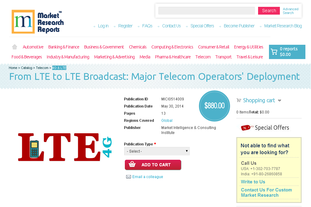 From LTE to LTE Broadcast - Major Telecom Operators' De'