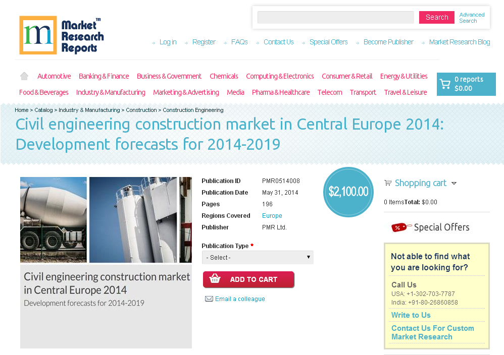 Civil engineering construction market in Central Europe 2014'