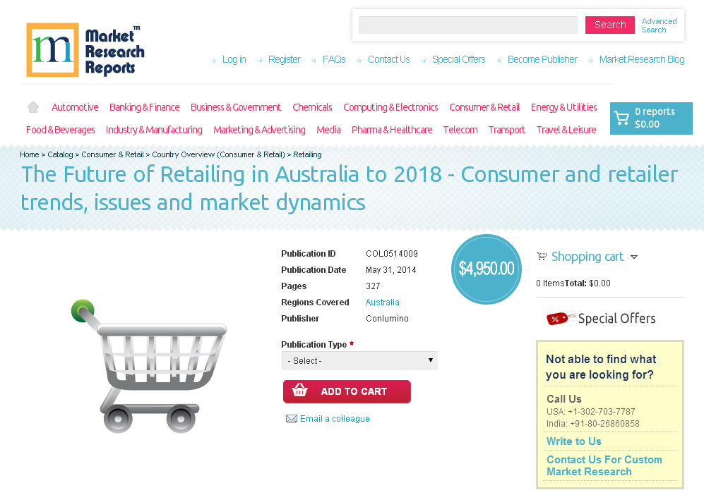 Future of Retailing in Australia to 2018'