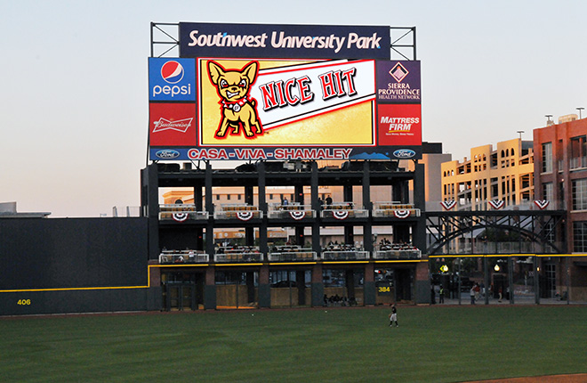 Lighthouse LED Display at Southwest University Park'