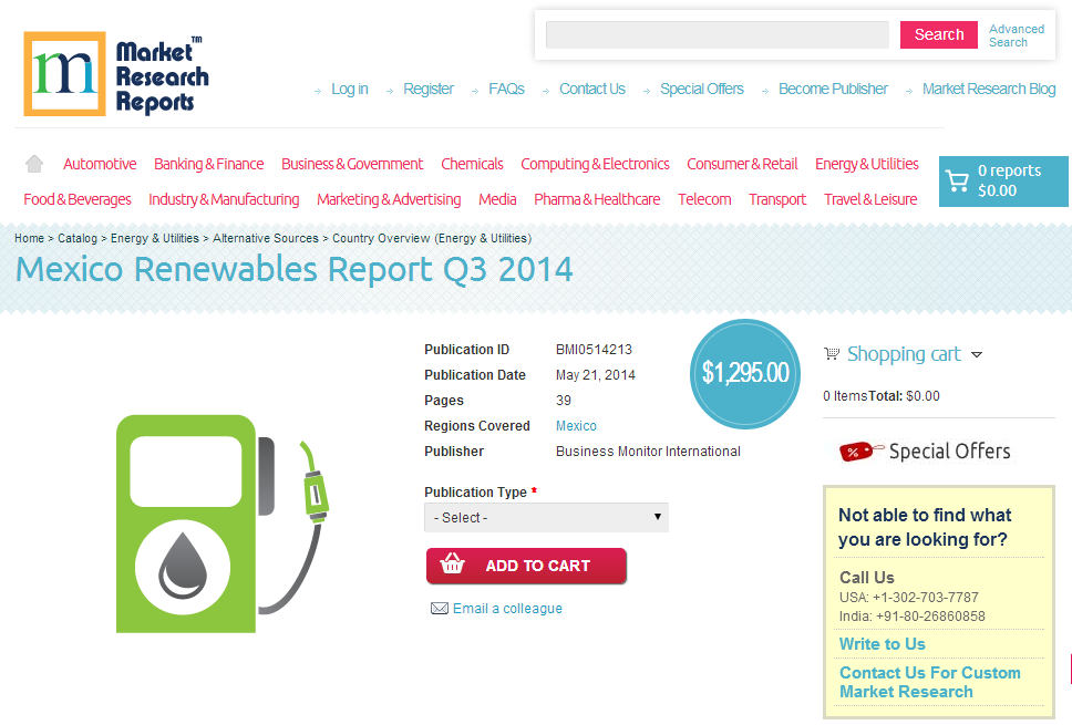 Mexico Renewables Report Q3 2014'