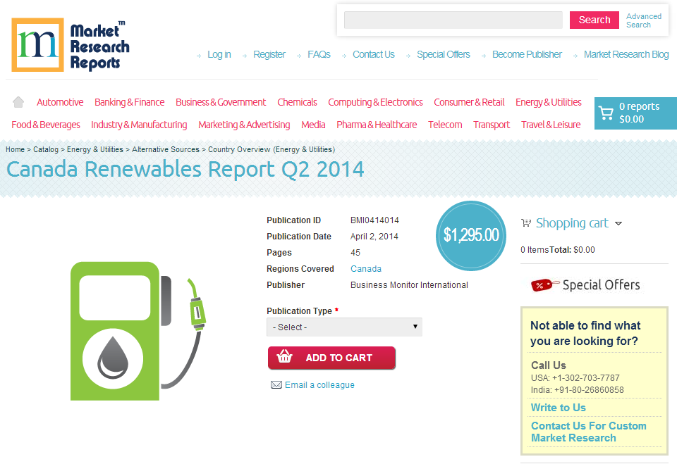 Canada Renewables Report Q2 2014'