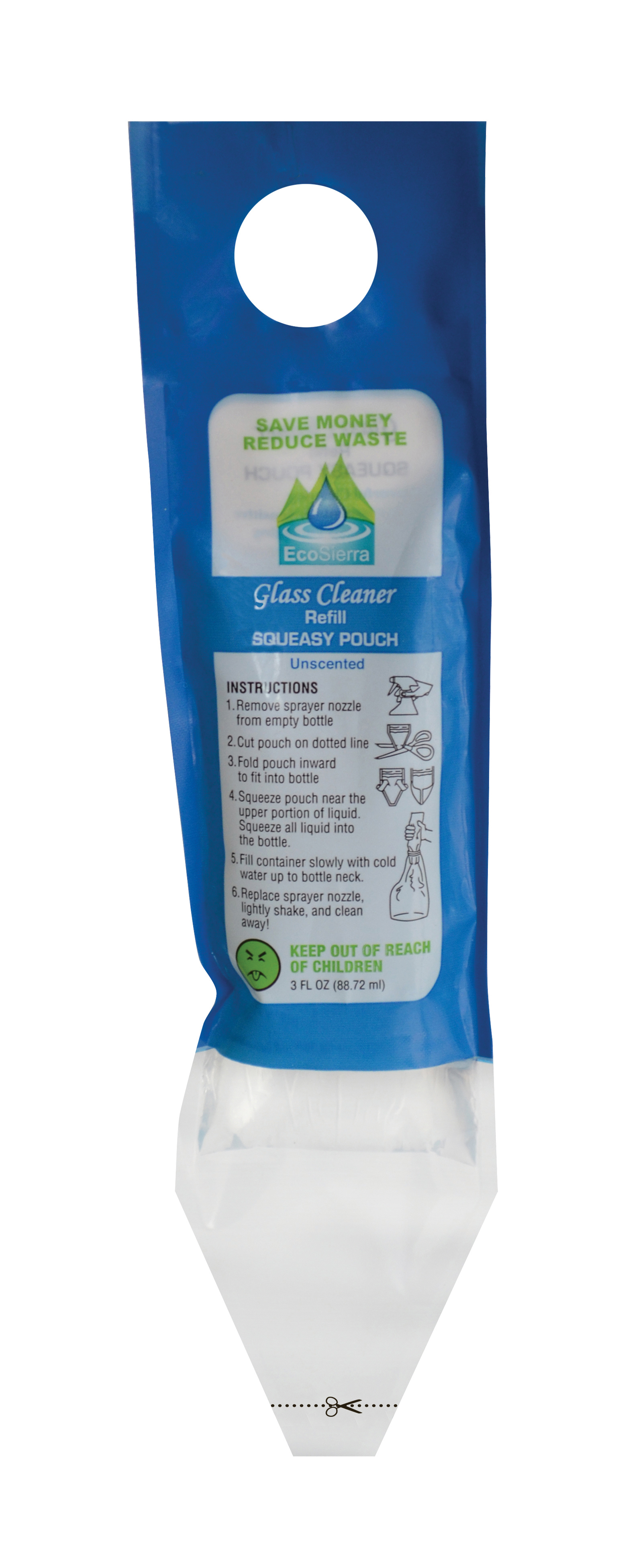 EcoSierra Glass Cleaner Refill Pouch'