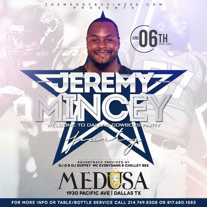 Jeremy Mincey Party Flyer