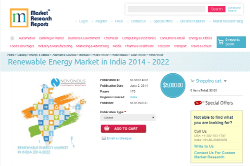 Renewable Energy Market in India 2014 - 2022'