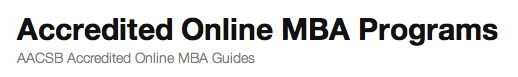 Accredited Online MBA Programs Guides