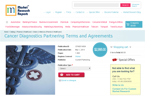 Cancer Diagnostics Partnering Terms and Agreements'