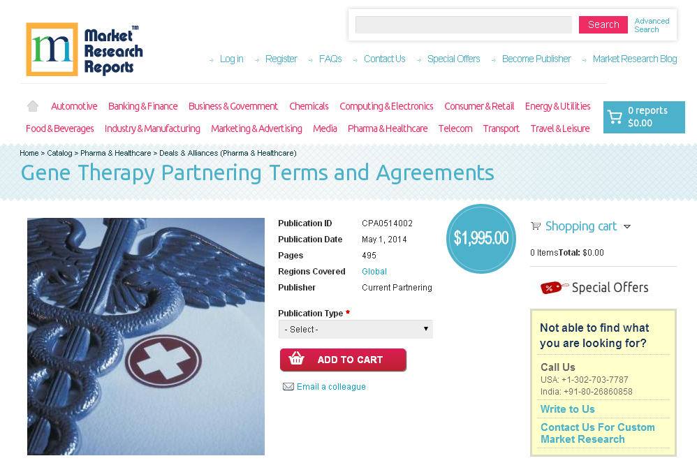 Gene Therapy Partnering Terms and Agreements'