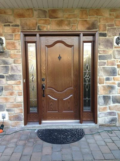 Recently installed fiberglass door unit by Roman and Sons